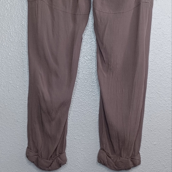 Wilfred Aritzia Rolled Hem Tie Waist Nutmeg Trousers - Picture 6 of 14